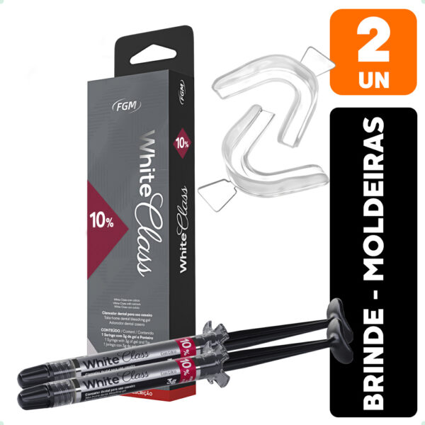 2 Clareador Dental White Class 10% Fgm + Moldeira