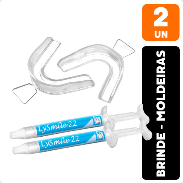 2 Clareador Dental  Lysmile 22% Lysanda + Moldeira