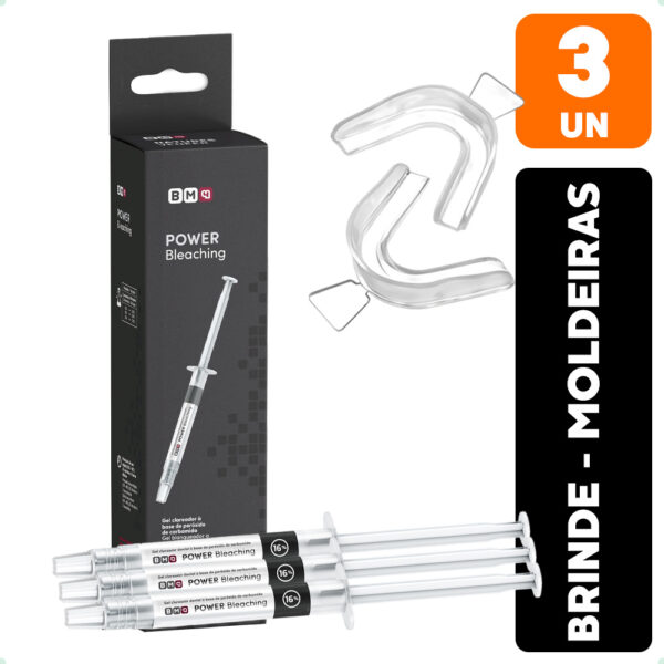 3 Clareador Dental Power Bleaching 16% BM4 + Moldeira