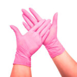 Kit 350 Máscaras Descartáveis + Luvas Nitrilo + Toucas Rosa - Imagem 2
