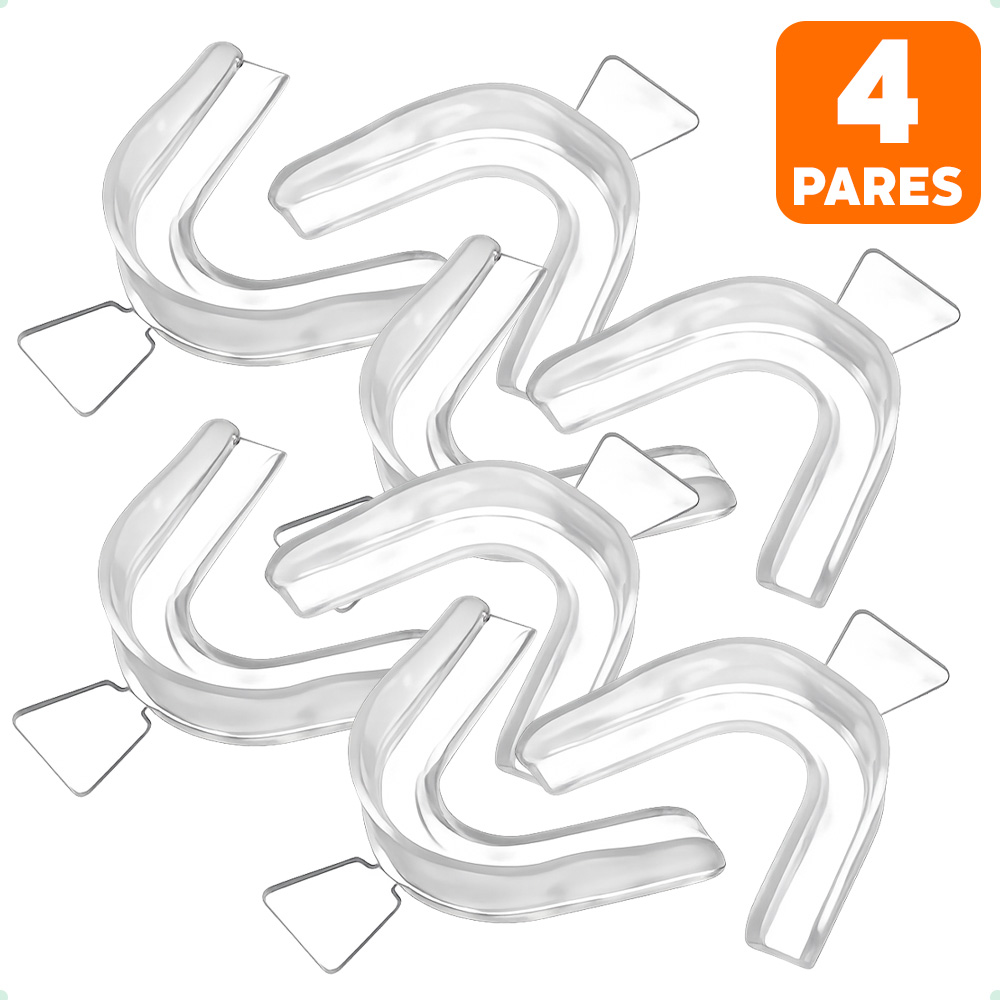 345dc63b8233f79e19c8bd012ff52dc8.jpg Moldeira em Silicone Para Clareamento Dental 4 Pares - Imagem 1