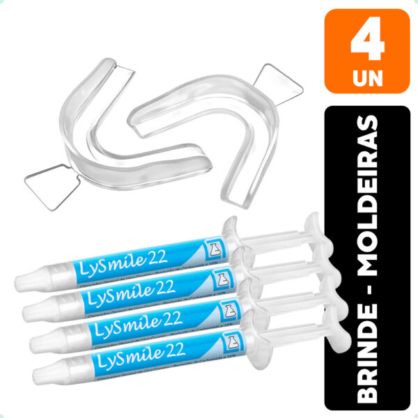 4 Clareador Dental Lysmile 22% Lysanda + Moldeira