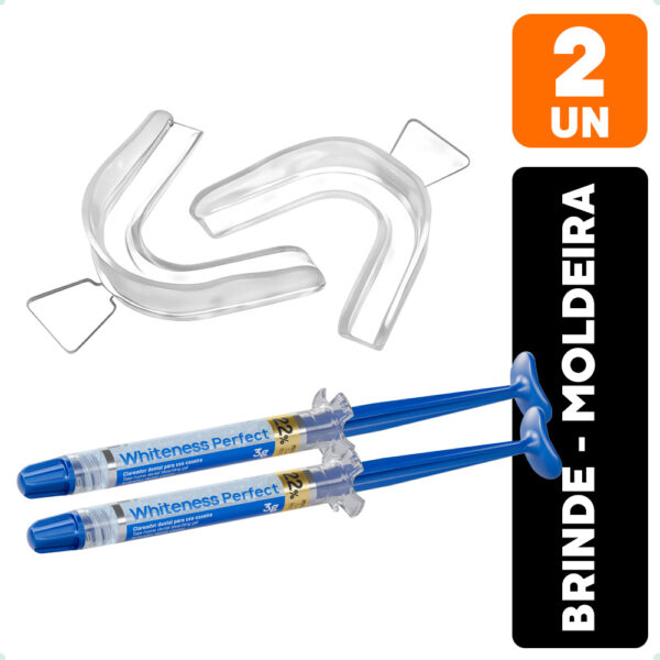 2 Clareador Dental  Whiteness Perfect 22% Fgm + Moldeira