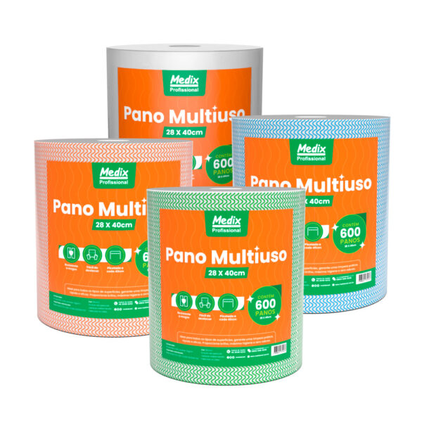 Pano Multiuso Tipo Perfex Limpeza 20x40cm 600 Unidades Medix