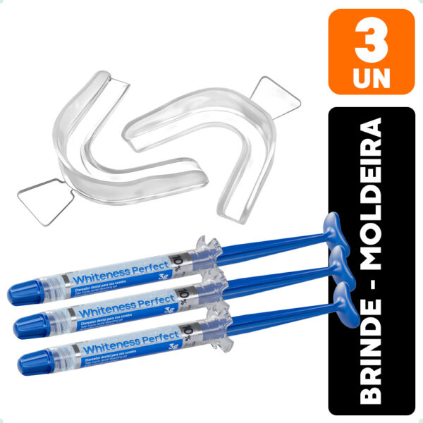 3 Clareador Dental  Whiteness Perfect 10% Fgm + Moldeira