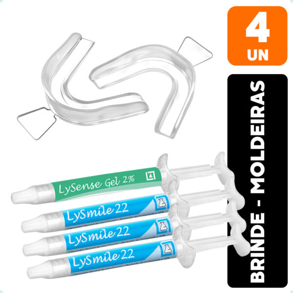 3 Clareador Dental Lysmile 22% Lysanda + Lysense + Moldeira