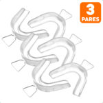 Moldeira em Silicone Para Clareamento Dental 3 Pares