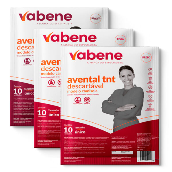 Avental Descartável 20g Camisola TNT 10 Unidades Vabene